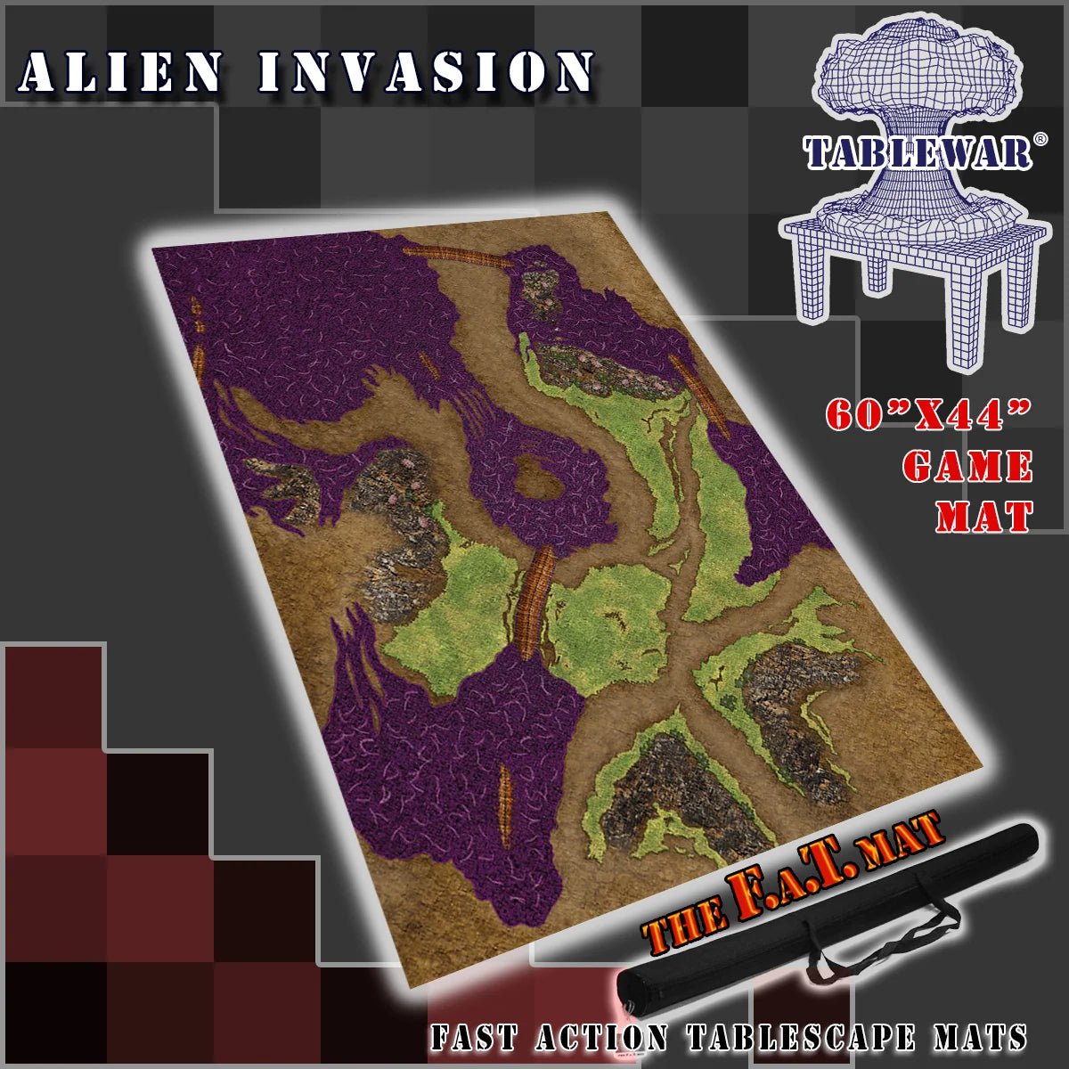 60x44" 'Alien Invasion' F.A.T. Mat Battle Gaming Mat