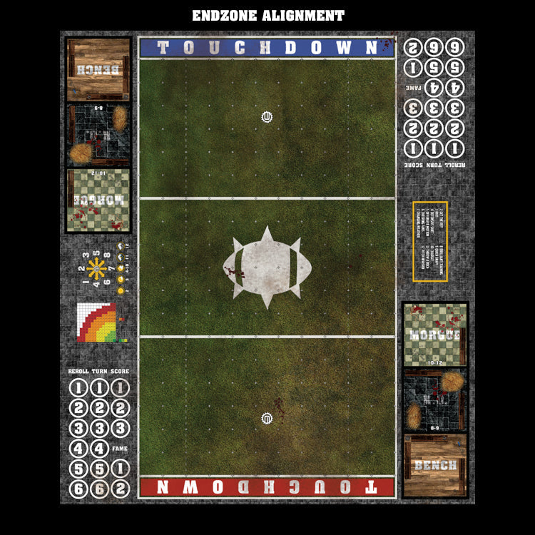 Mats by Mars:  Green Meadow Fantasy Football Play Mat / Pitch