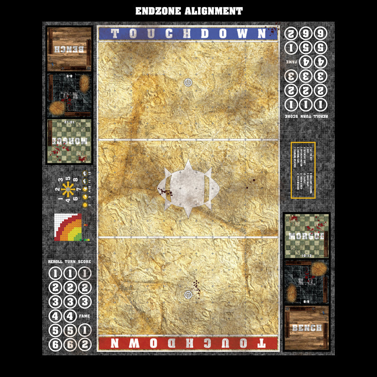 Mats by Mars:  Parched Earth Fantasy Football Play Mat / Pitch