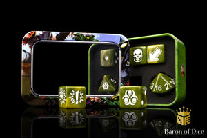 Diseased - Bloody Football Dice (Set of 7)