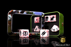 Murderous - Bloody Football Dice (Set of 7)