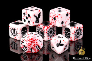 Murderous - Bloody Football Dice (Set of 7)