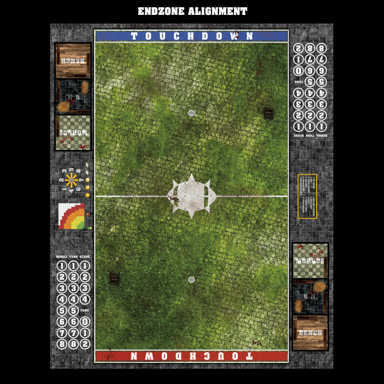 Mats by Mars:  Overgrown Cobbles Fantasy Football Play Mat / Pitch