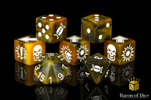 Glorious Ale - Bloody Football Dice (Set of 7)