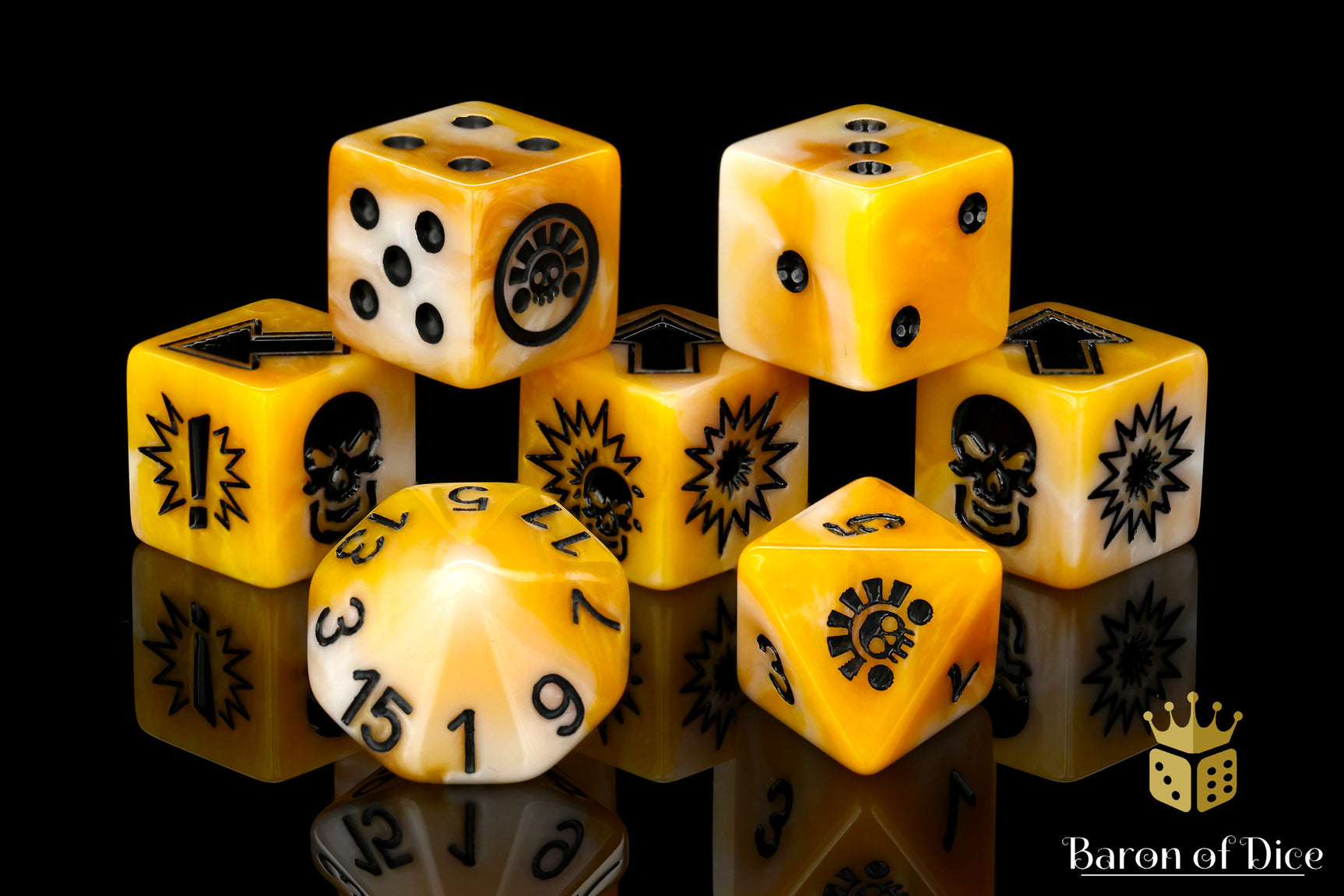 Go for Gold - Bloody Football Dice (Set of 7)