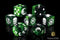 Warp Green - Bloody Football Dice (Set of 7)