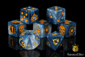 Titanium - Bloody Football Dice (Set of 7)