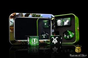 Warp Green - Bloody Football Dice (Set of 7)