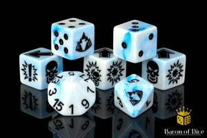 White Ice - Bloody Football Dice (Set of 7)