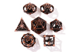 Bronze Kraken Metal RPG Dice Set - 7 Pieces