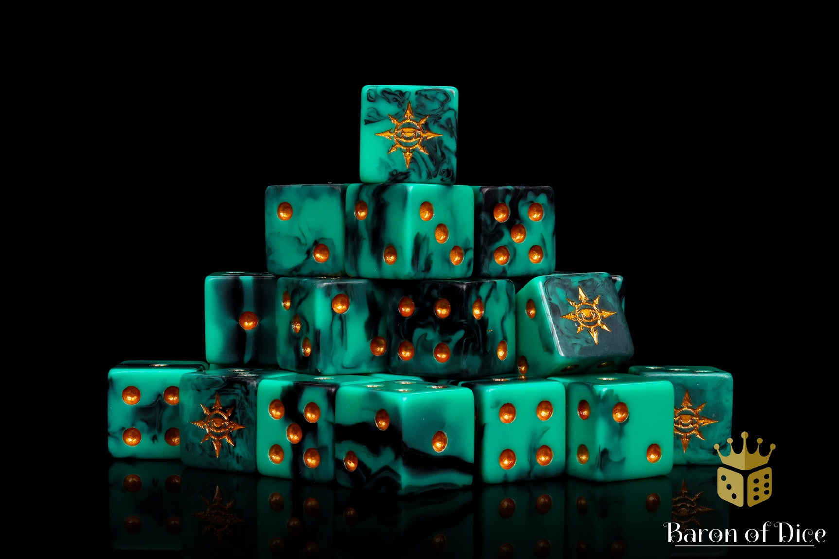 Eye of Chaos Dice - Aquamarine