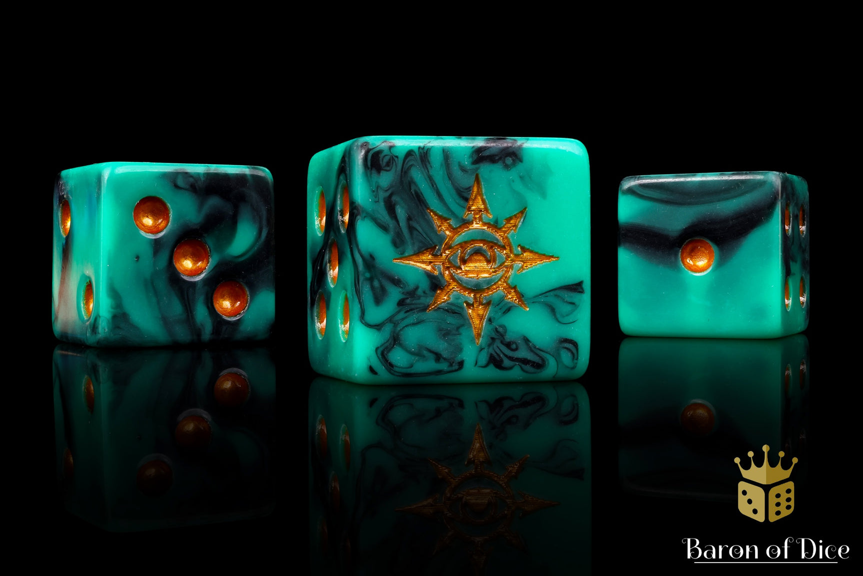 Eye of Chaos Dice - Aquamarine
