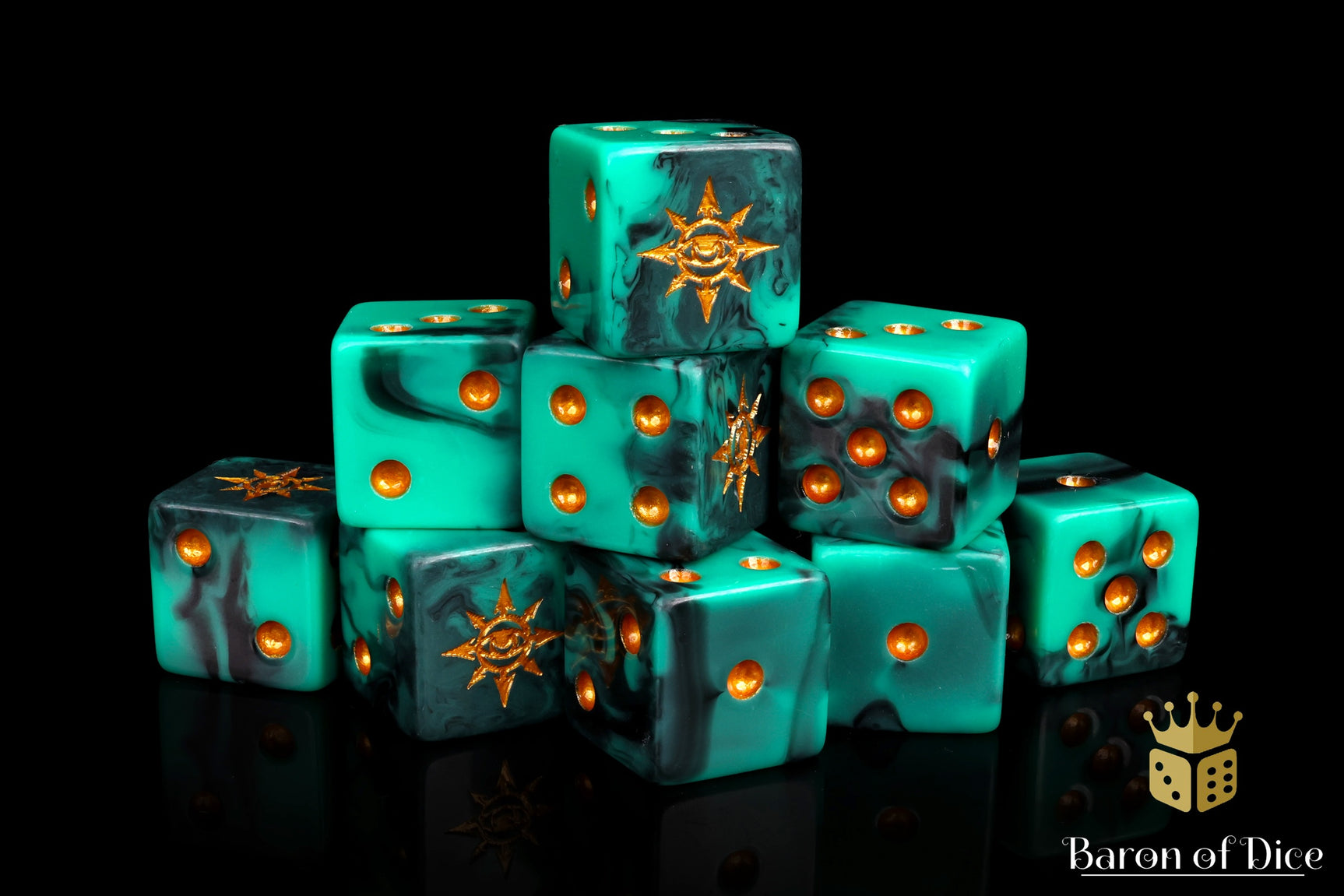 Eye of Chaos Dice - Aquamarine