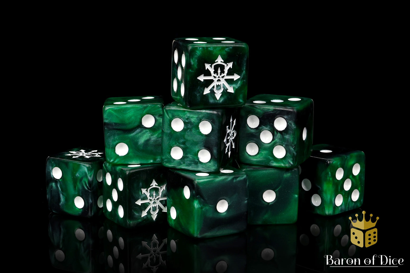 Tainted Knight Dice - Green