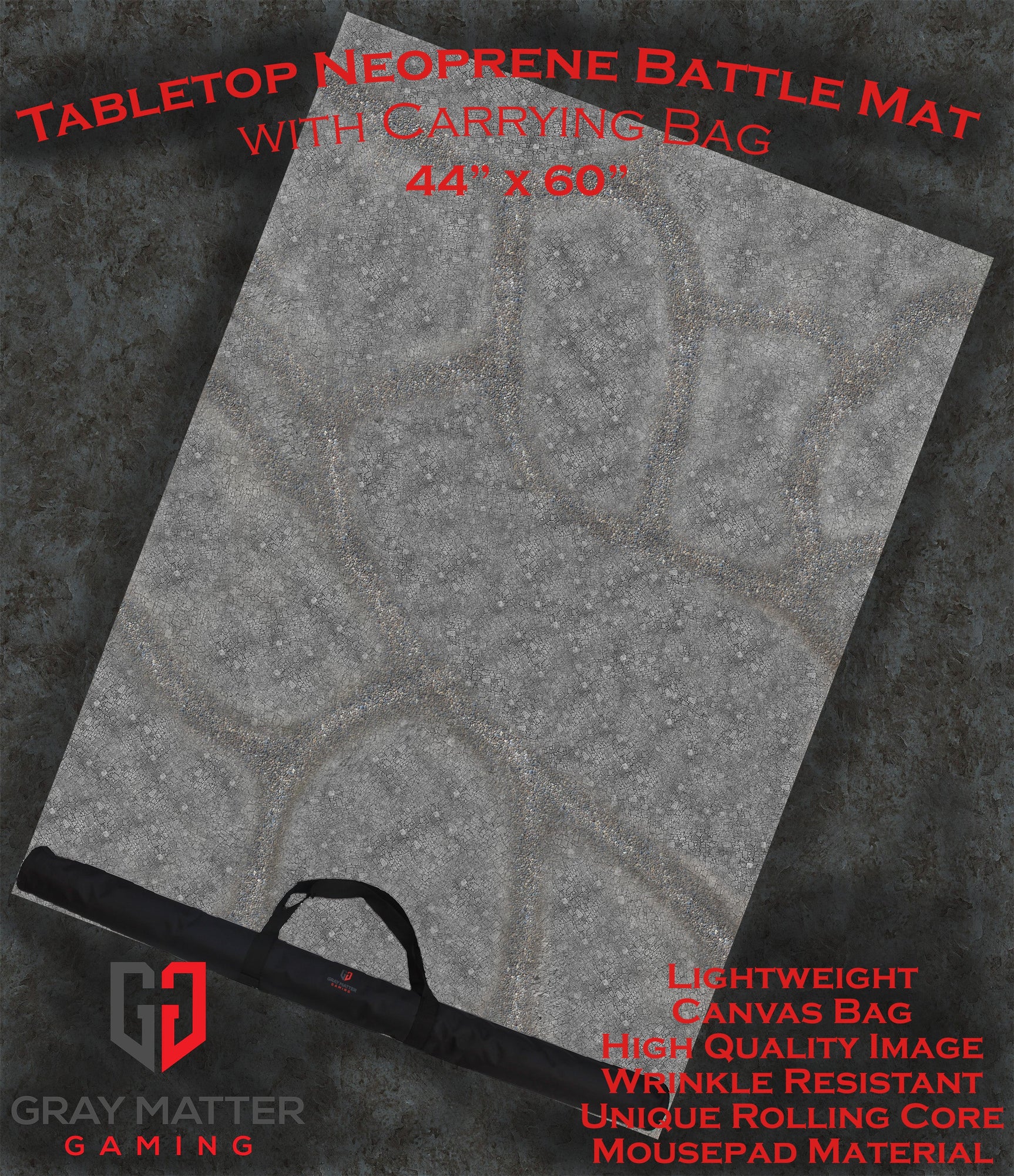 Cobblestone City - Neoprene Battle Mat - Warhammer, AoS, 40K, Kill Team, MCP, Shatterpoint, Legion, More