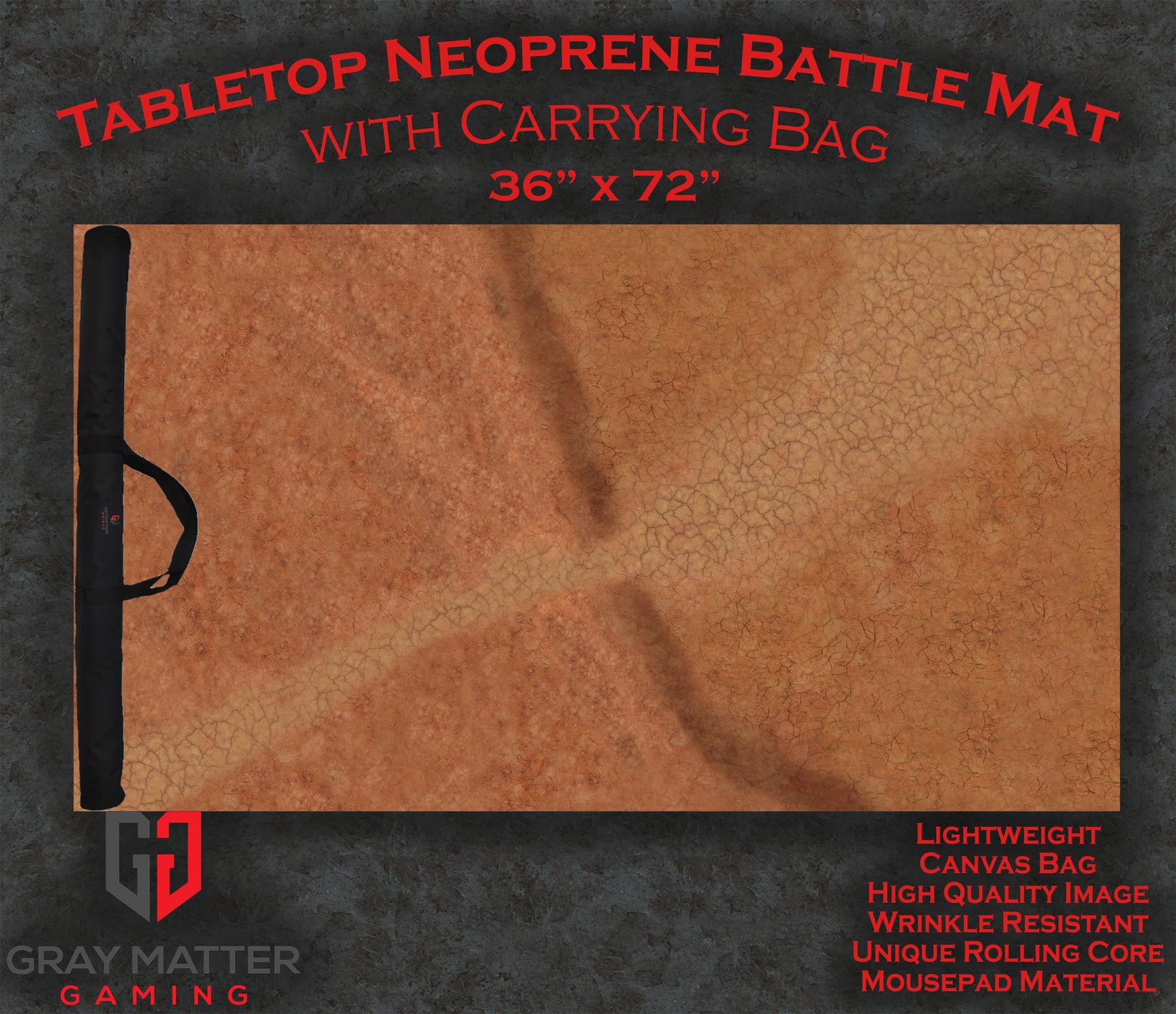 Cracked Earth - Neoprene Battle Mat - Warhammer, AoS, 40K, Kill Team, MCP, Shatterpoint, Legion, More