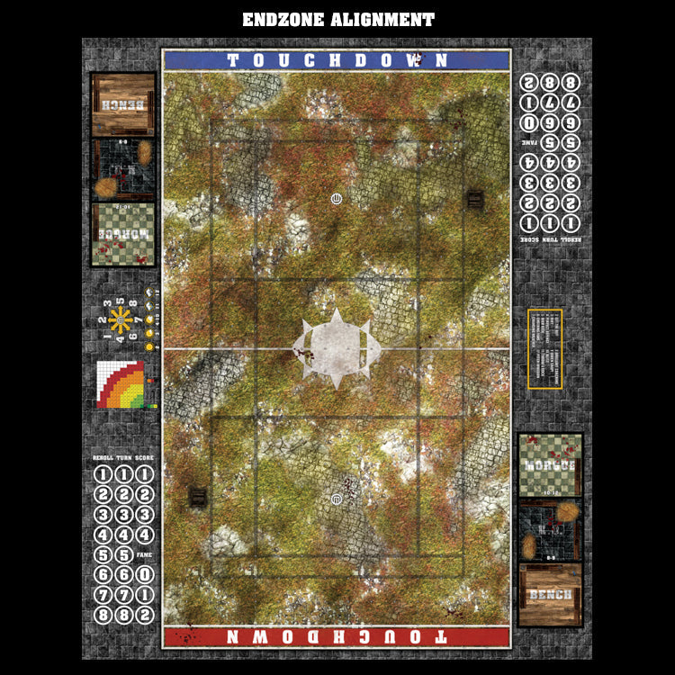 Mats by Mars:  Abandoned City Fantasy Football Play Mat / Pitch