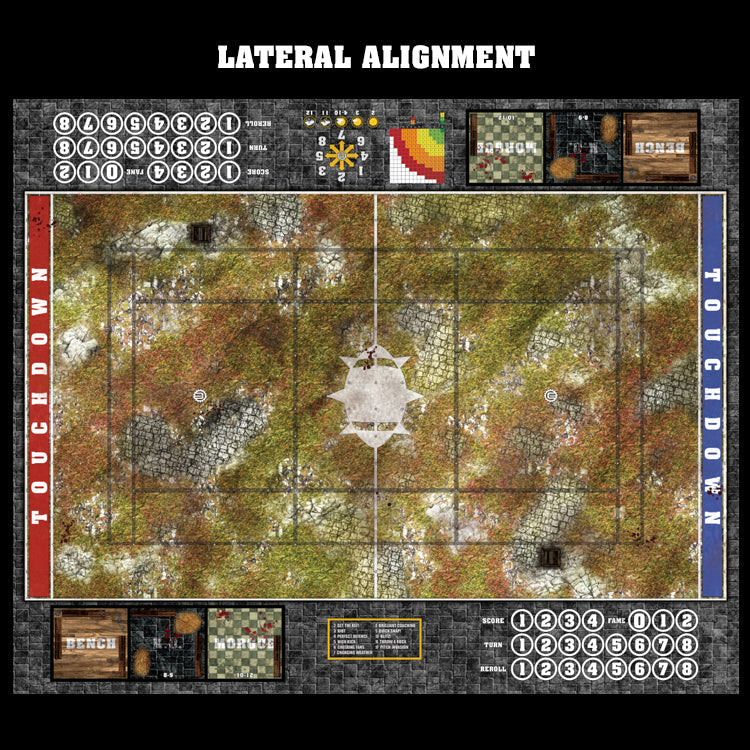 Mats by Mars:  Abandoned City Fantasy Football Play Mat / Pitch