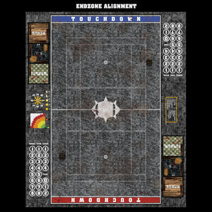 Mats by Mars:  Grey Sett Stone Fantasy Football Play Mat / Pitch