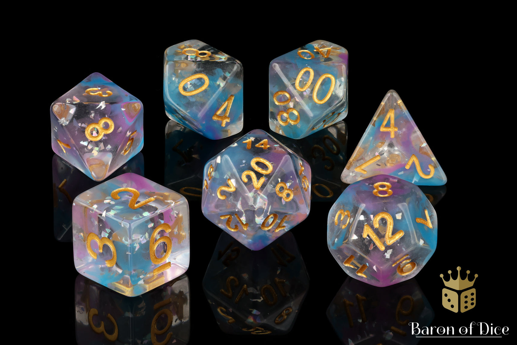 Amethyst RPG Dice - 7 Pieces