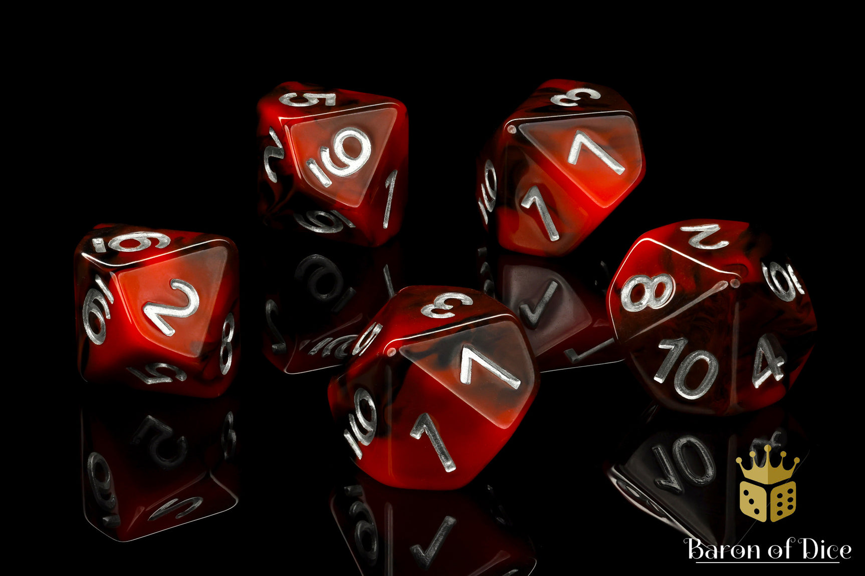 Counter - Red and Black D10