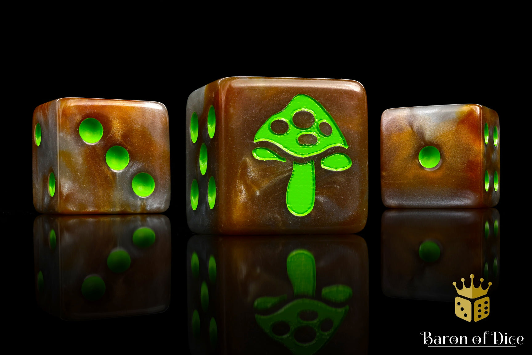 Shroom Dice - Bright Green