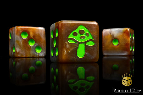 Shroom Dice - Bright Green