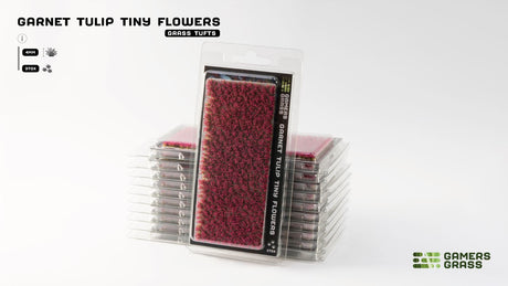 Gamers Grass - Tiny Flower Tuft Set - Garnet Tulip