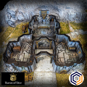 Kingdom of Durak Deep Dwarven Great Hall (STL File)