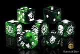 Warp Green - Bloody Football Dice (Set of 7)