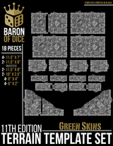 Orc Scrapyard Template Set | 11e Terrain Template Set | Shipping Excluded