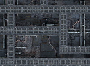 Grimdark Station - Neoprene Battle Mat - Warhammer, AoS, 40K, Kill Team, MCP, Shatterpoint, Legion, More