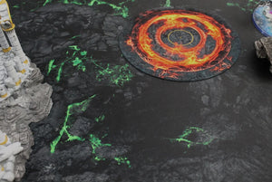 Blighted Caverns | Neoprene Battle Mat with Bag | Baron of Dice