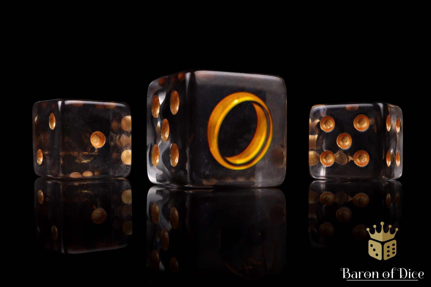 Translucent Gold Ring Dice