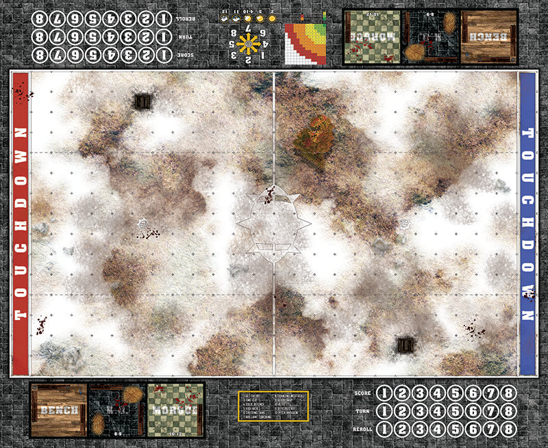 Mats by Mars:  Snowy Tundra Fantasy Football Play Mat / Pitch