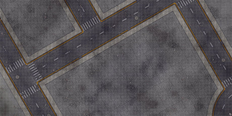 Mats by Mars: Crime Alley (Intersection) Tabletop Wargaming Play Mat