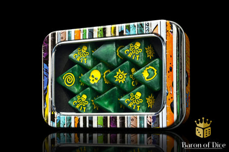 World Domination Green D8 Dice Set