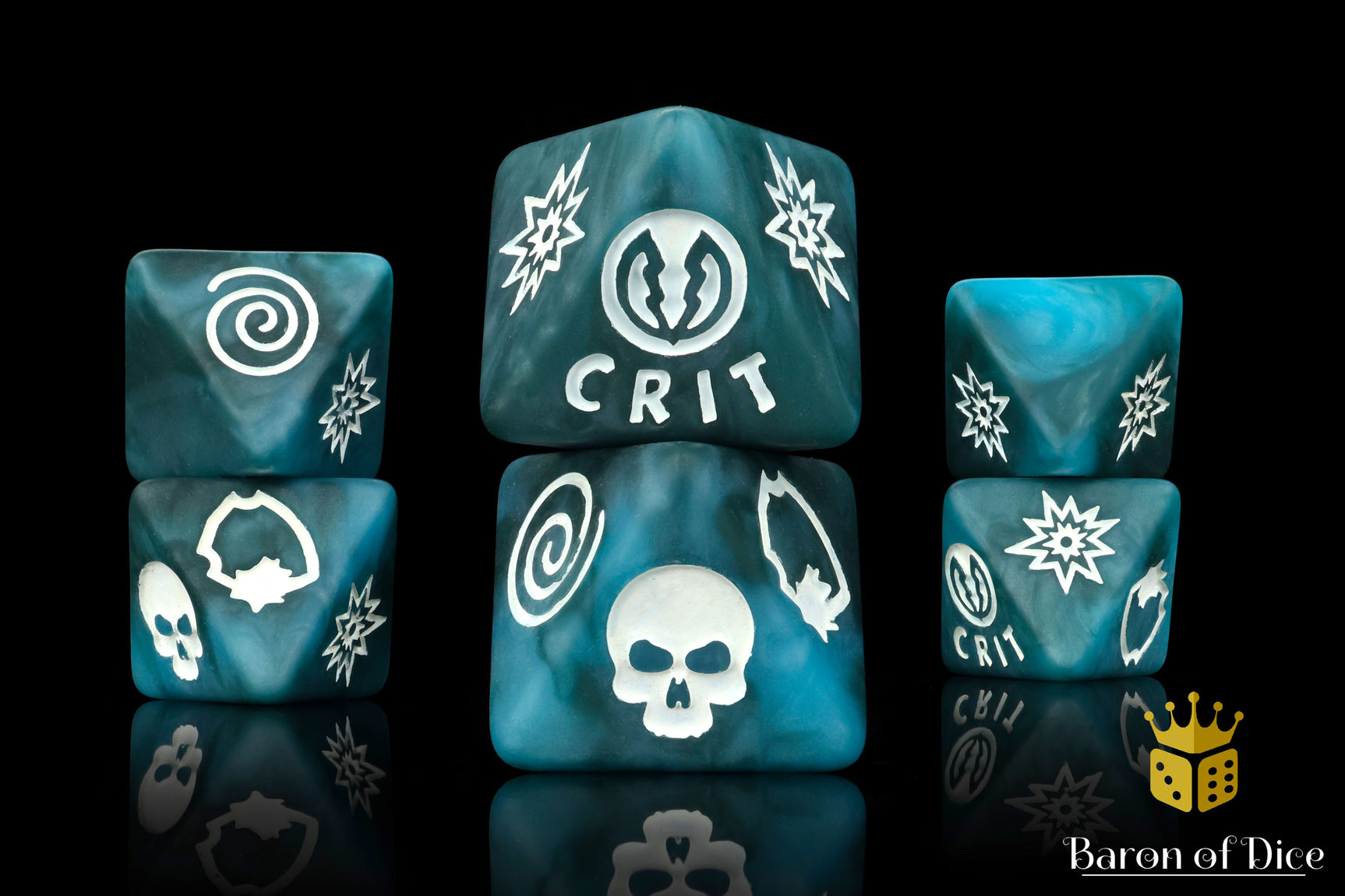 Moon Bolt D8 Dice Set