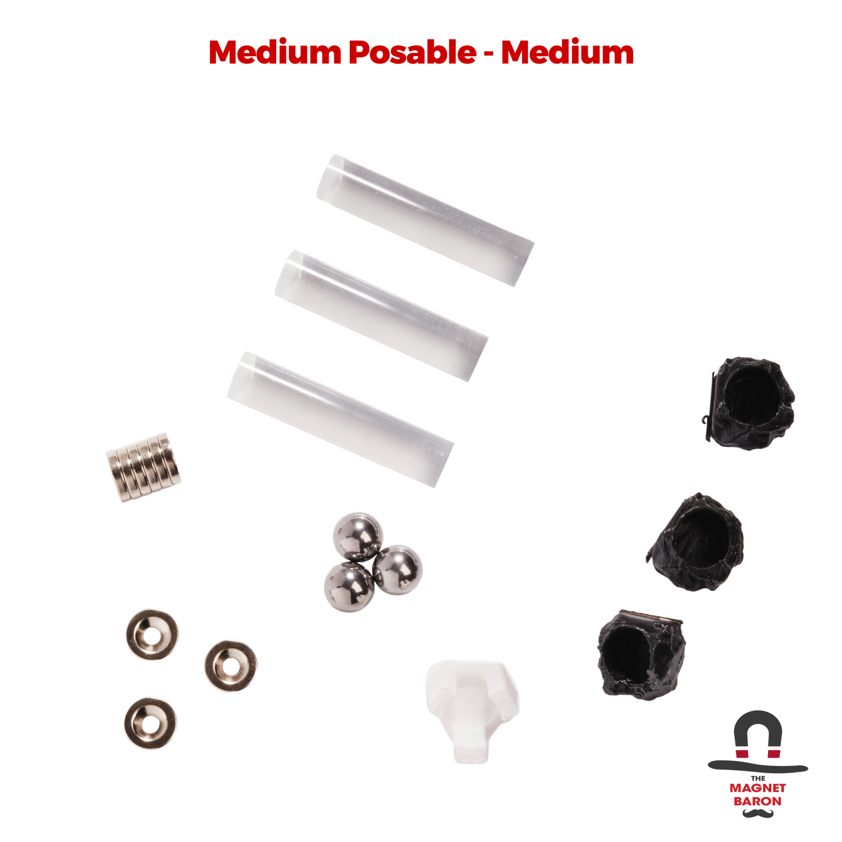 3 Sets Medium Posable Magnetic Flight Stands