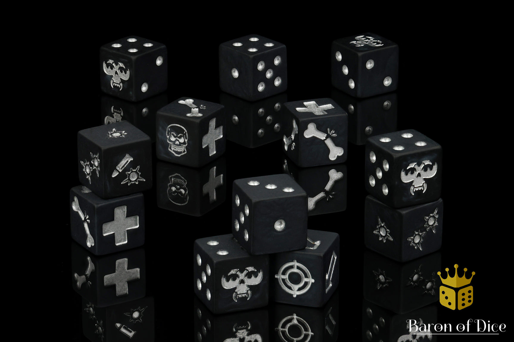 Black Assassin Dice - Skirmish Set