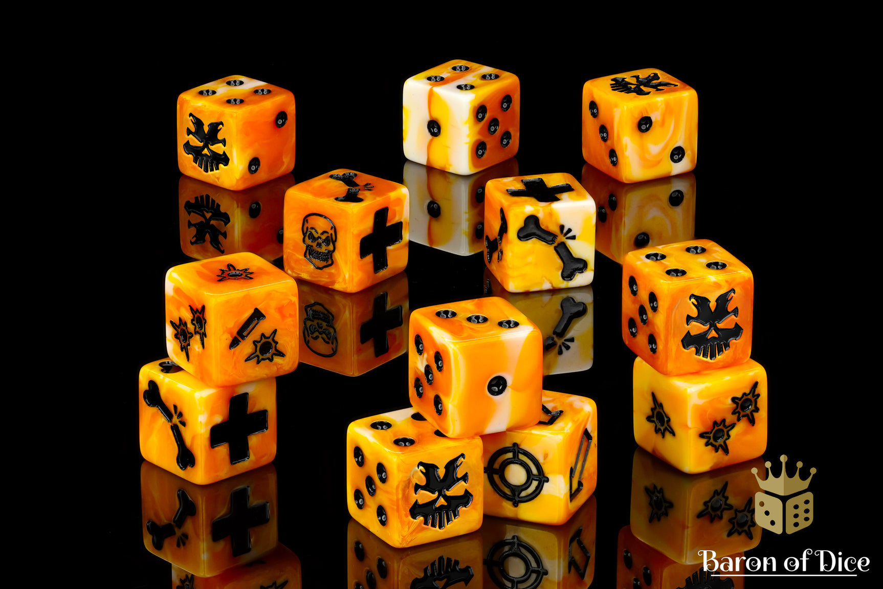 Tiger Stripe Dice - Skirmish Set