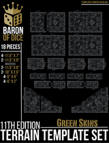 Orc Scrapyard Template Set | 11e Terrain Template Set | Shipping Excluded