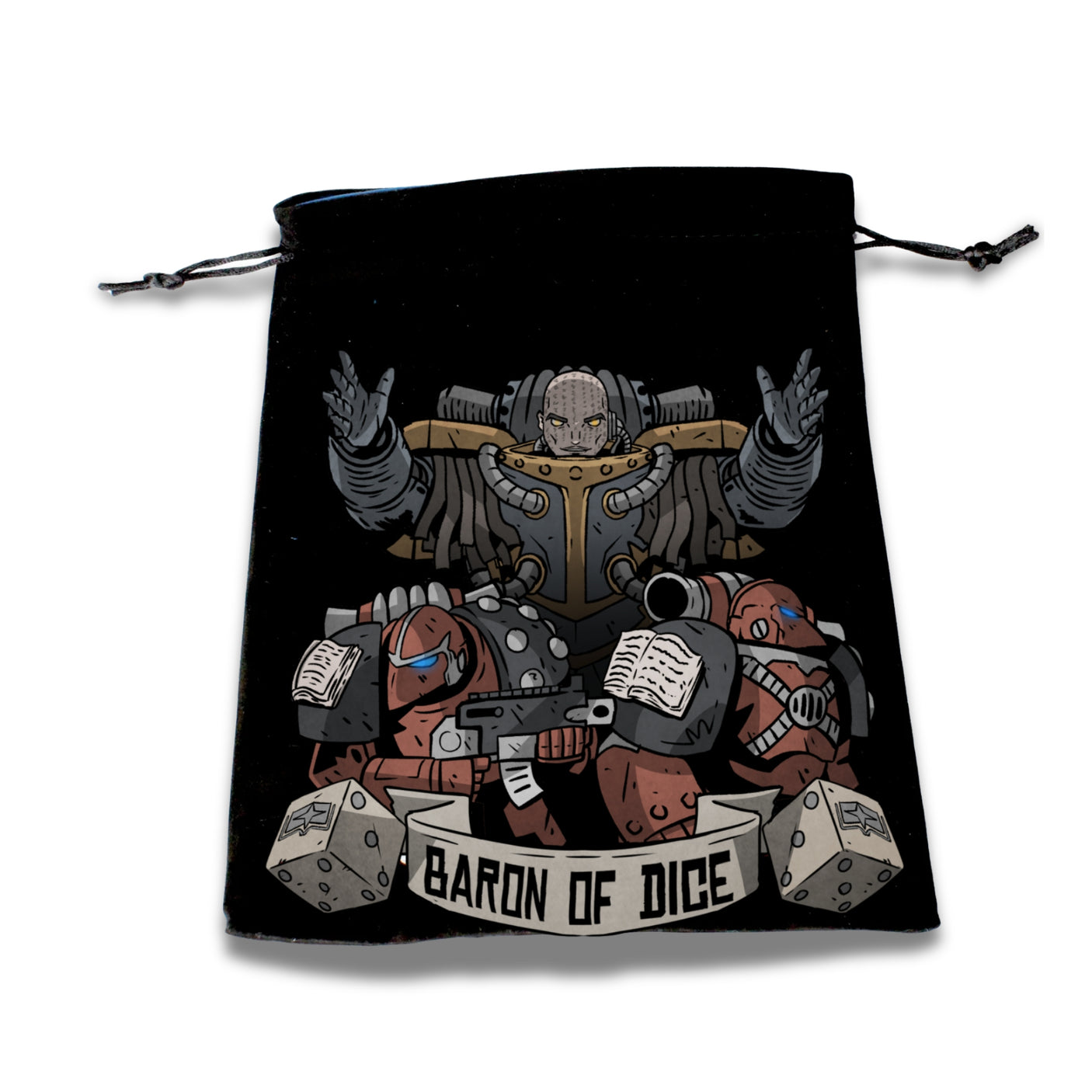 Flaming Book  |  Premium Dice Bag