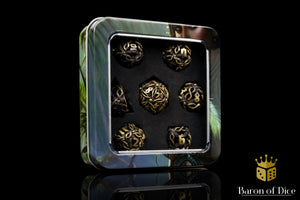 Nature's Wrath Metal RPG Dice Set - 7 Pieces