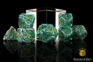 Undead Legion Metal RPG Dice Set - 7 Pieces