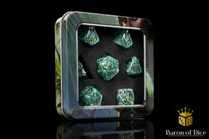 Undead Legion Metal RPG Dice Set - 7 Pieces