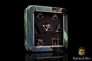 Bronze Kraken Metal RPG Dice Set - 7 Pieces