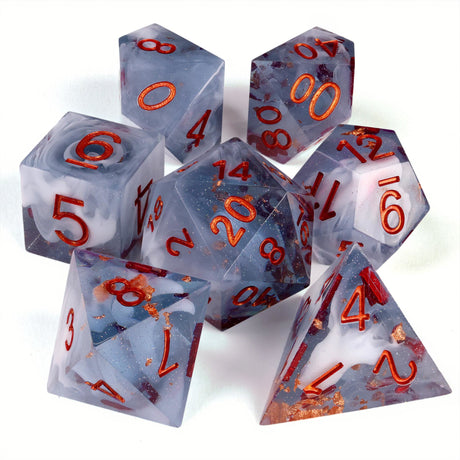 Gloomy Dockyard Sharp Edge RPG Dice - 7 Pieces