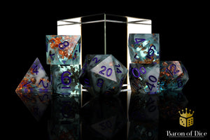 Gloomy Dockyard Sharp Edge RPG Dice - 7 Pieces