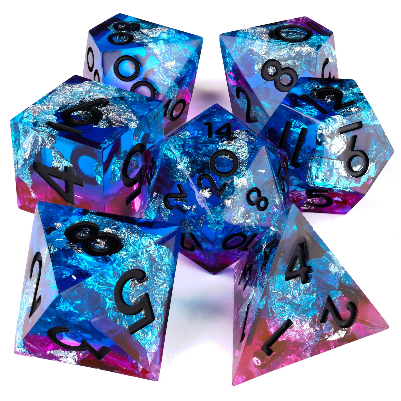 Electric Rave RPG Dice Set | 7 Pieces